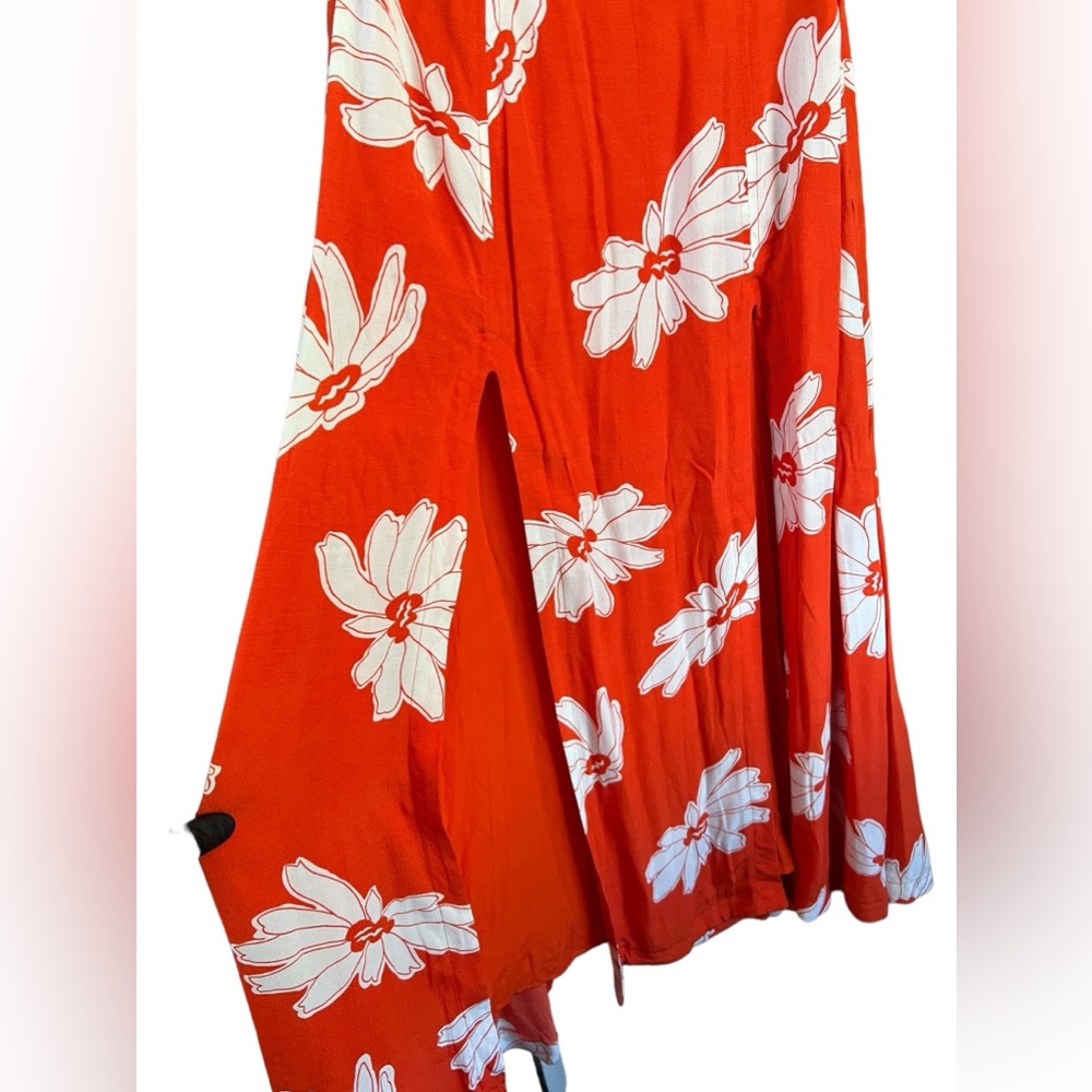 Maeve by Anthropologie Floral Midi Skirt High Slits Lined Size 6 - Picture 4 of 6